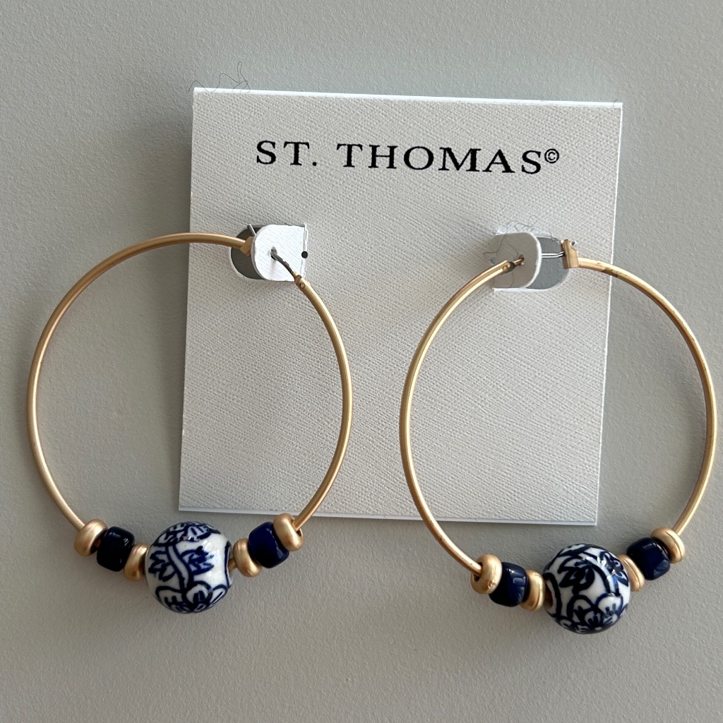 St Thomas Virgin Islands Gold Hoops